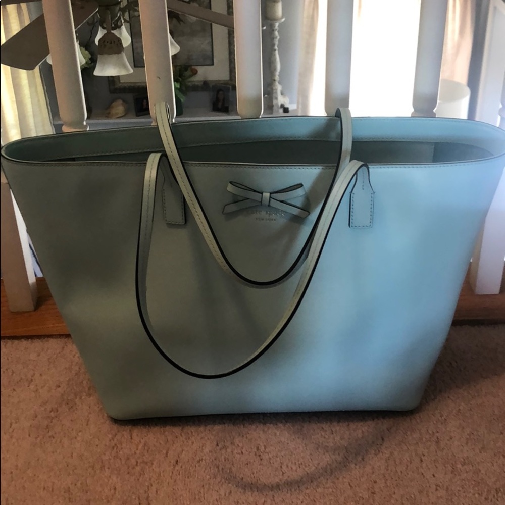 Late spade light blue purse